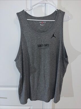 Gray 23 Air Jordan Poolside Beach Tank Sleeveless basketball jumpman T shirt XXL